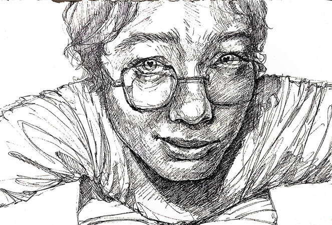 self portrait (pen on paper A4)